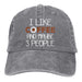 Baseballkappe "I Like Coffee and Maybe 3 People", Unisex, verstellbar, für Trucker, Mütze für Erwachsene, Grau, 7-7 1/8