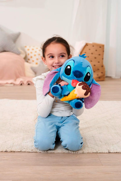 Disney Stitch mit Eiscreme, 25cm Plüschfigur, ab den ersten Lebensmonaten geeignet