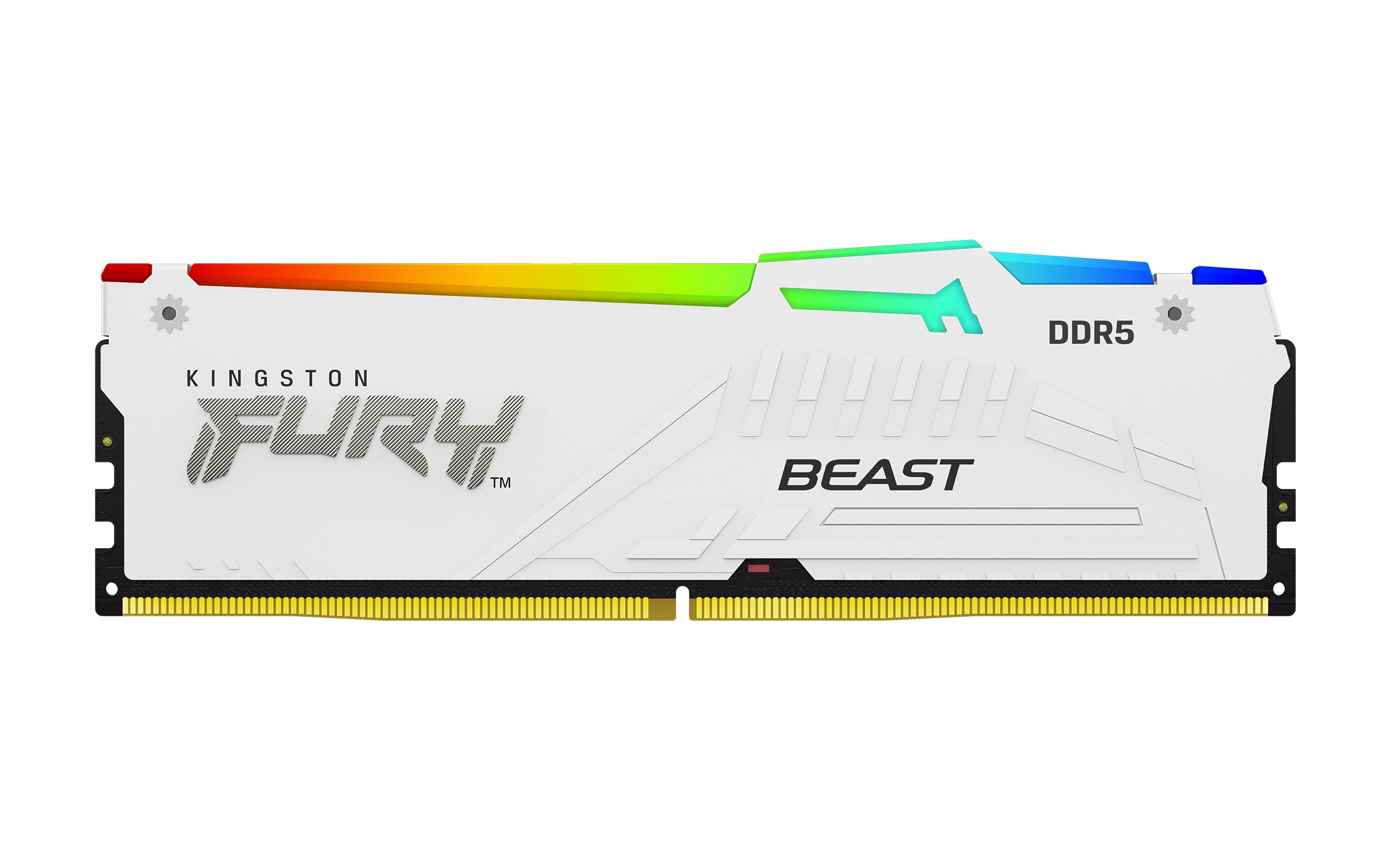 Kingston FURY Beast White RGB 32GB (2x16GB) 6000MT/s DDR5 CL36 DIMM Desktop Gaming Memory Kit of 2 AMD EXPO/ Intel XMP - KF560C36BWE2AK2-32