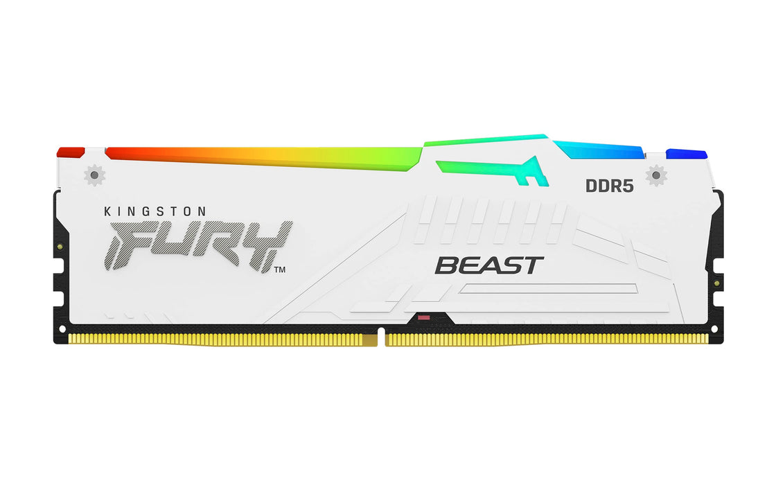 Kingston FURY Beast White RGB 32GB (2x16GB) 6000MT/s DDR5 CL36 DIMM Desktop Gaming Memory Kit of 2 AMD EXPO/ Intel XMP - KF560C36BWE2AK2-32