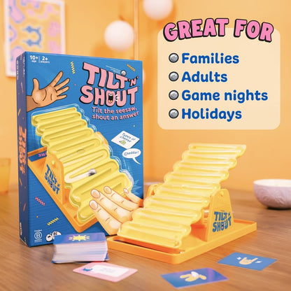 Big Potato Tilt 'n' Shout – Fast-Paced Family Party Game with 150 Unique Categories, Interactive Marble-Run Timer, Perfect for Game Nights, Kids and Adults
