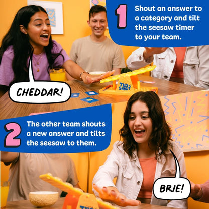 Big Potato Tilt 'n' Shout – Fast-Paced Family Party Game with 150 Unique Categories, Interactive Marble-Run Timer, Perfect for Game Nights, Kids and Adults