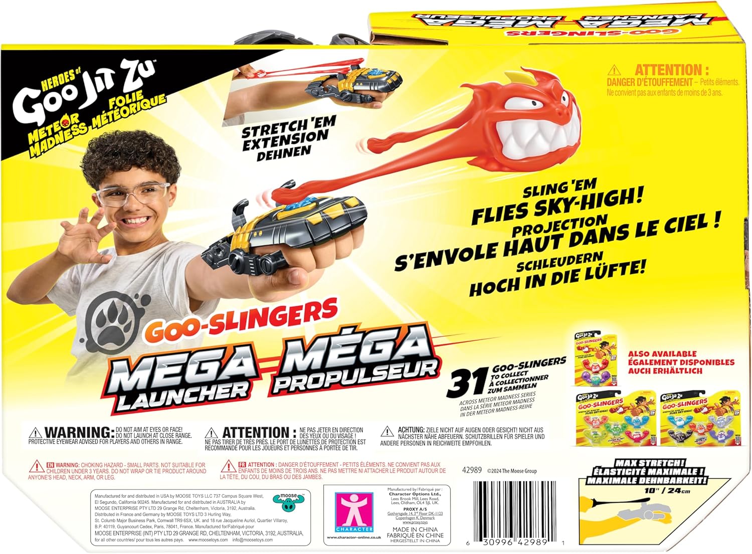 Heroes of Goo Jit Zu Meteor Madness Goo-Slingers Mega Launcher, Load Goo-Slingers, Stretch 'Em & Sling 'Em Sky-High! With 3 Exclusive Goo-Slingers
