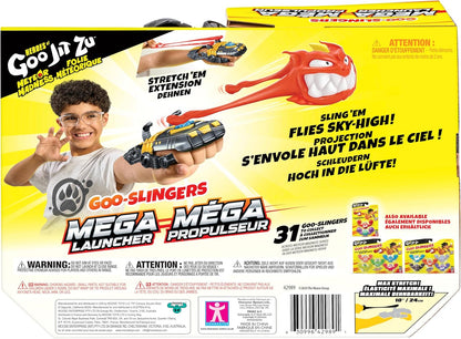 Heroes of Goo Jit Zu Meteor Madness Goo-Slingers Mega Launcher, Load Goo-Slingers, Stretch 'Em & Sling 'Em Sky-High! With 3 Exclusive Goo-Slingers