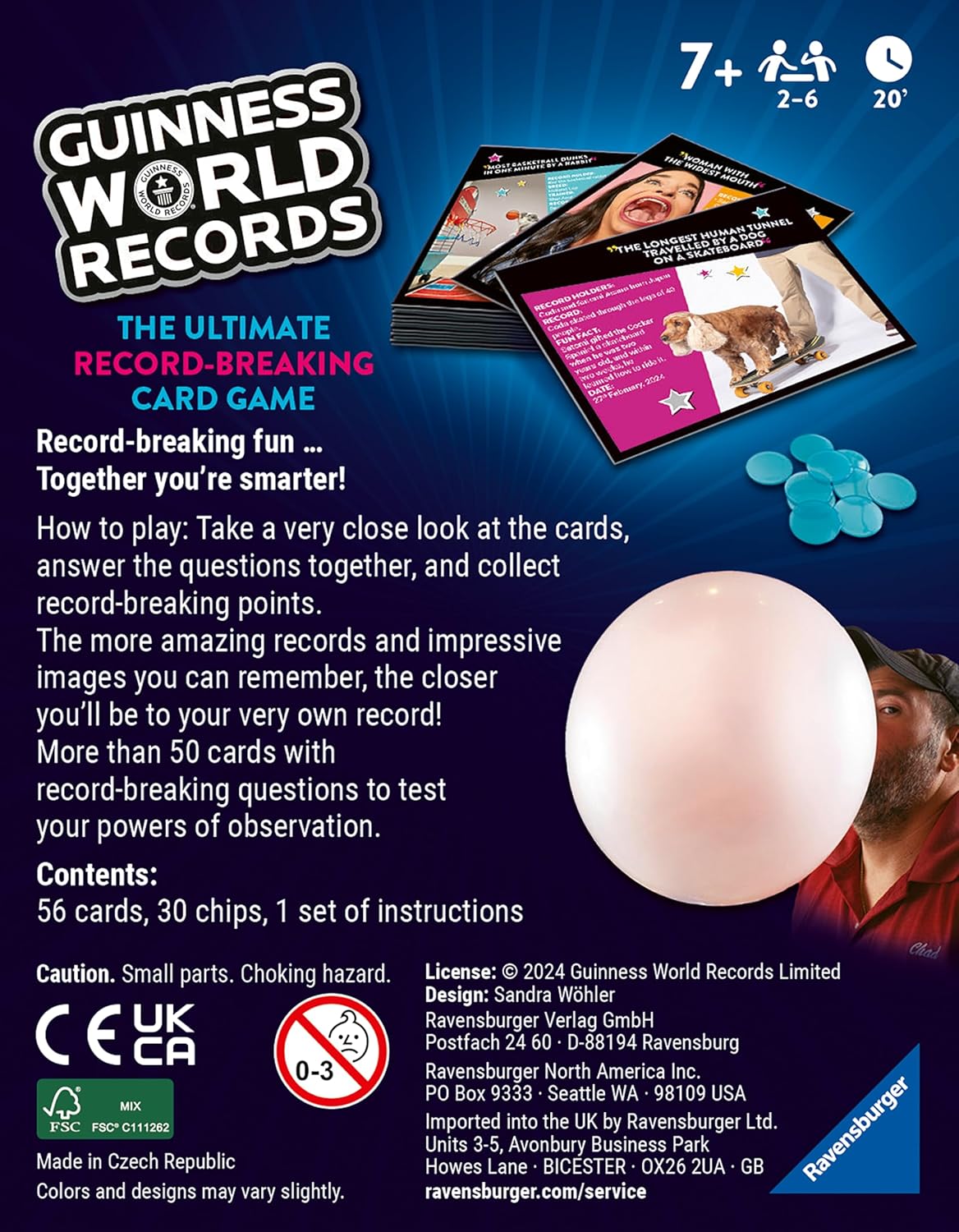 Ravensburger Guinness World Records Game Family Card Game for Adults and Kids Age 7 Years Up - 2 to 6 Players