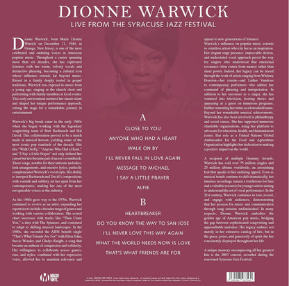 Dionne Warwick - Live From The Syracuse Jazz Festival - Limitiert r. Swirl