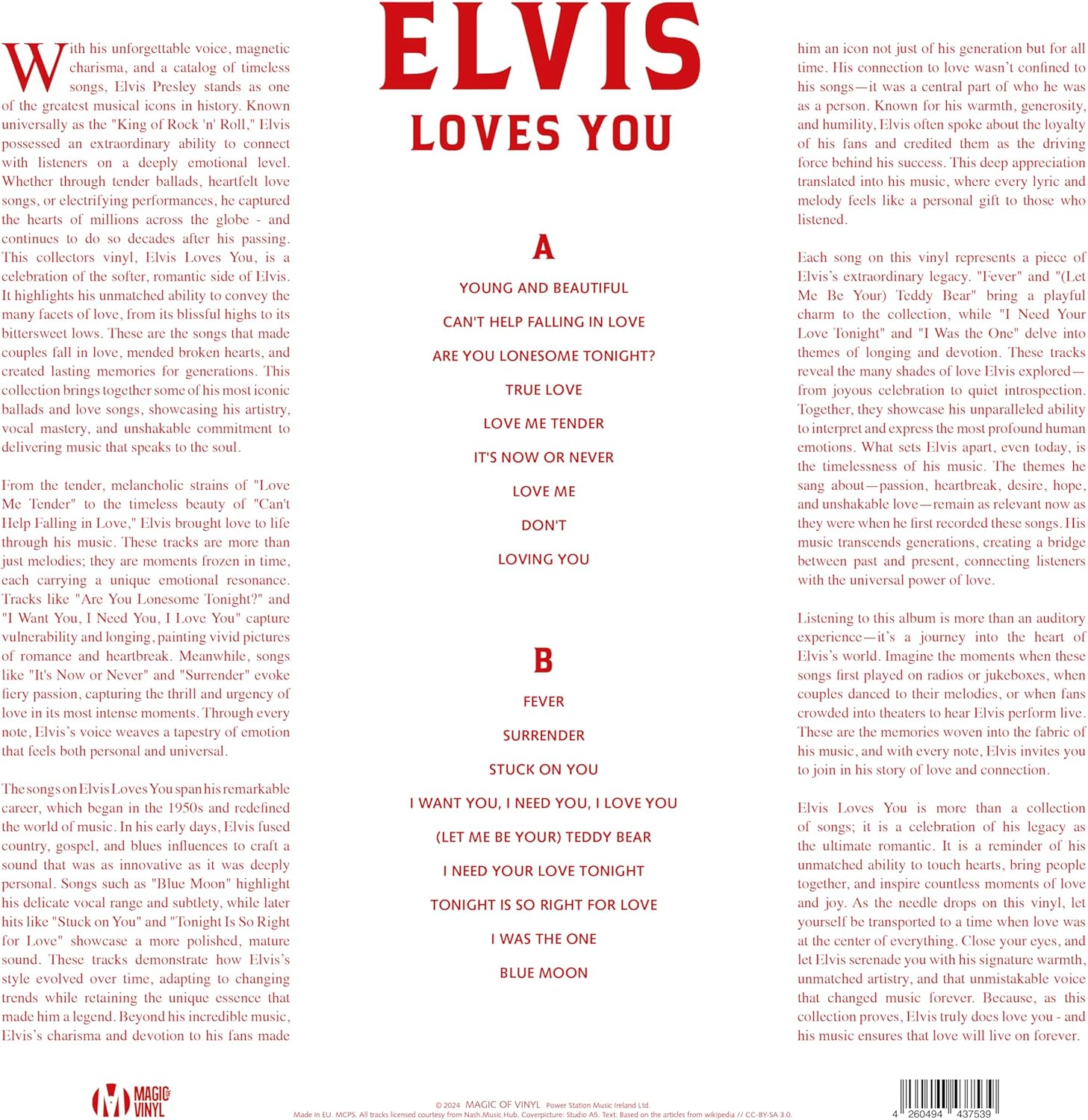 Elvis Presley - Elvis Loves You - Limited r. Swirl - Color in Color