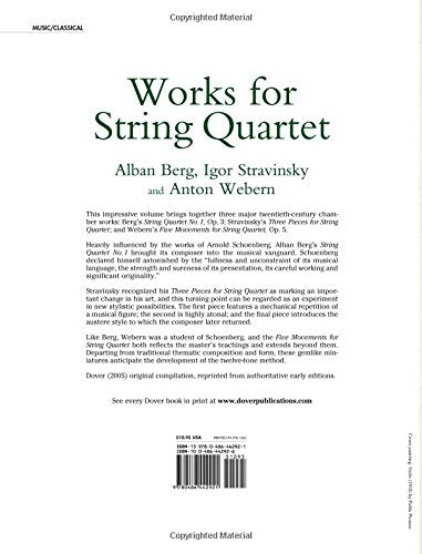 Works for String Quartet (Dover Chamber Music Scores)