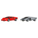 Hot Wheels Premium Car Culture 2-Pack of 1:64 Scale Vehicles, Unique Pairings, Real Riders Tires, Metal/Metal Chassis, Toy for Collectors, JBL02