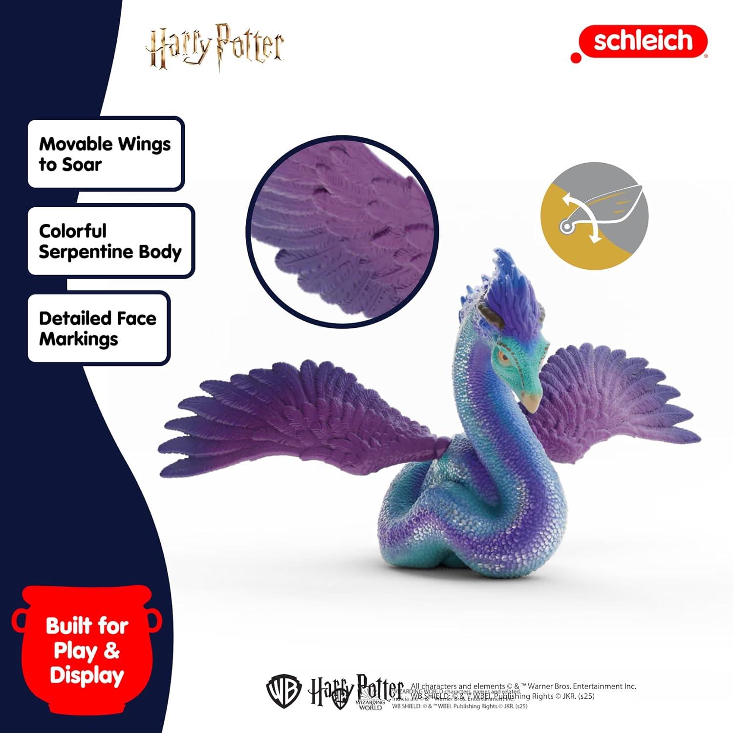 schleich Harry Potter Fantastic Beasts | Occamy 14903 | Spielfigur mit beweglichen Flügeln | Deko oder Sammelfigur | tolles Geschenk für Kinder & Sammler | Spielfigur ab 6 Jahren | 13 x 15 x 12 cm