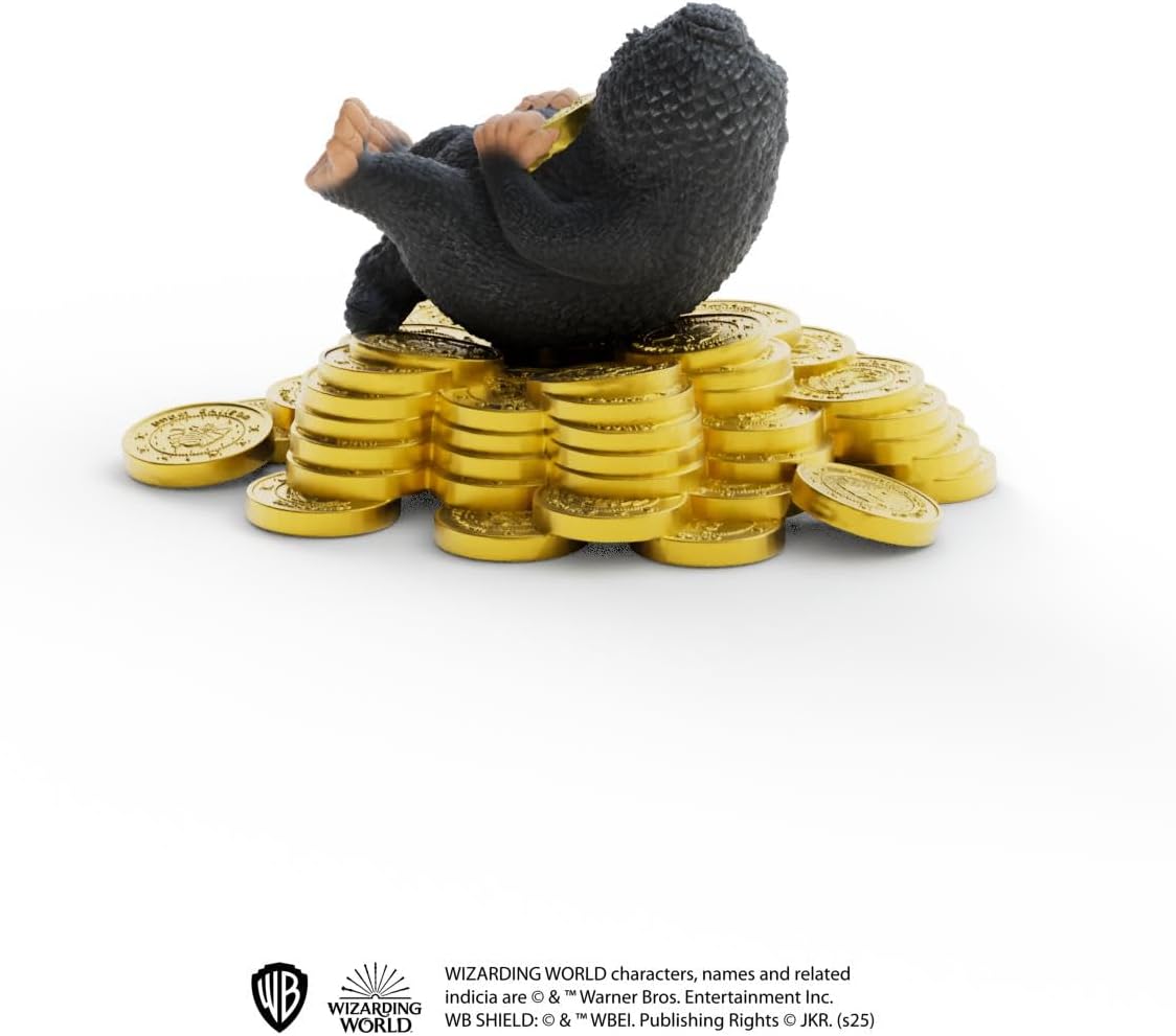 schleich Harry Potter Fantastic Beasts | Niffler mit Gold 14905 | Niffler frei auf Goldhaufen platzierbar | Sammelfiguren & Geschenk für Kinder & Sammler | Spielfiguren ab 6 Jahren | 2-teiliges Set