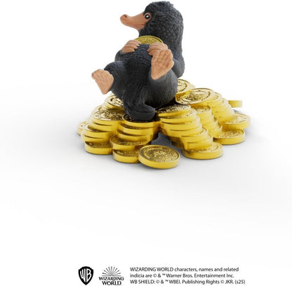 schleich Harry Potter Fantastic Beasts | Niffler mit Gold 14905 | Niffler frei auf Goldhaufen platzierbar | Sammelfiguren & Geschenk für Kinder & Sammler | Spielfiguren ab 6 Jahren | 2-teiliges Set