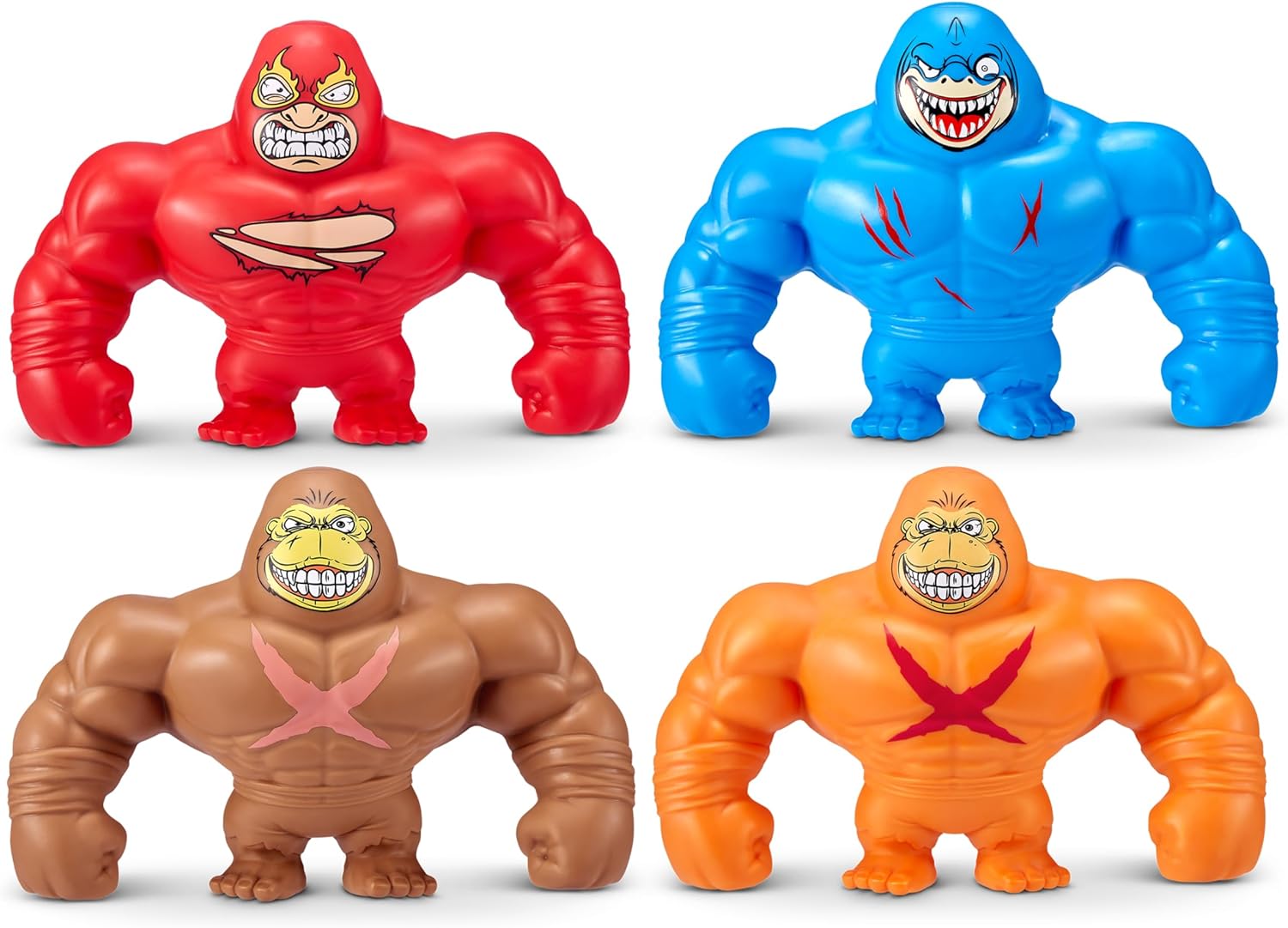 Smashers SLAM Heroes by ZURU, Gorilla (Orange) Stretchable Toy for Boys