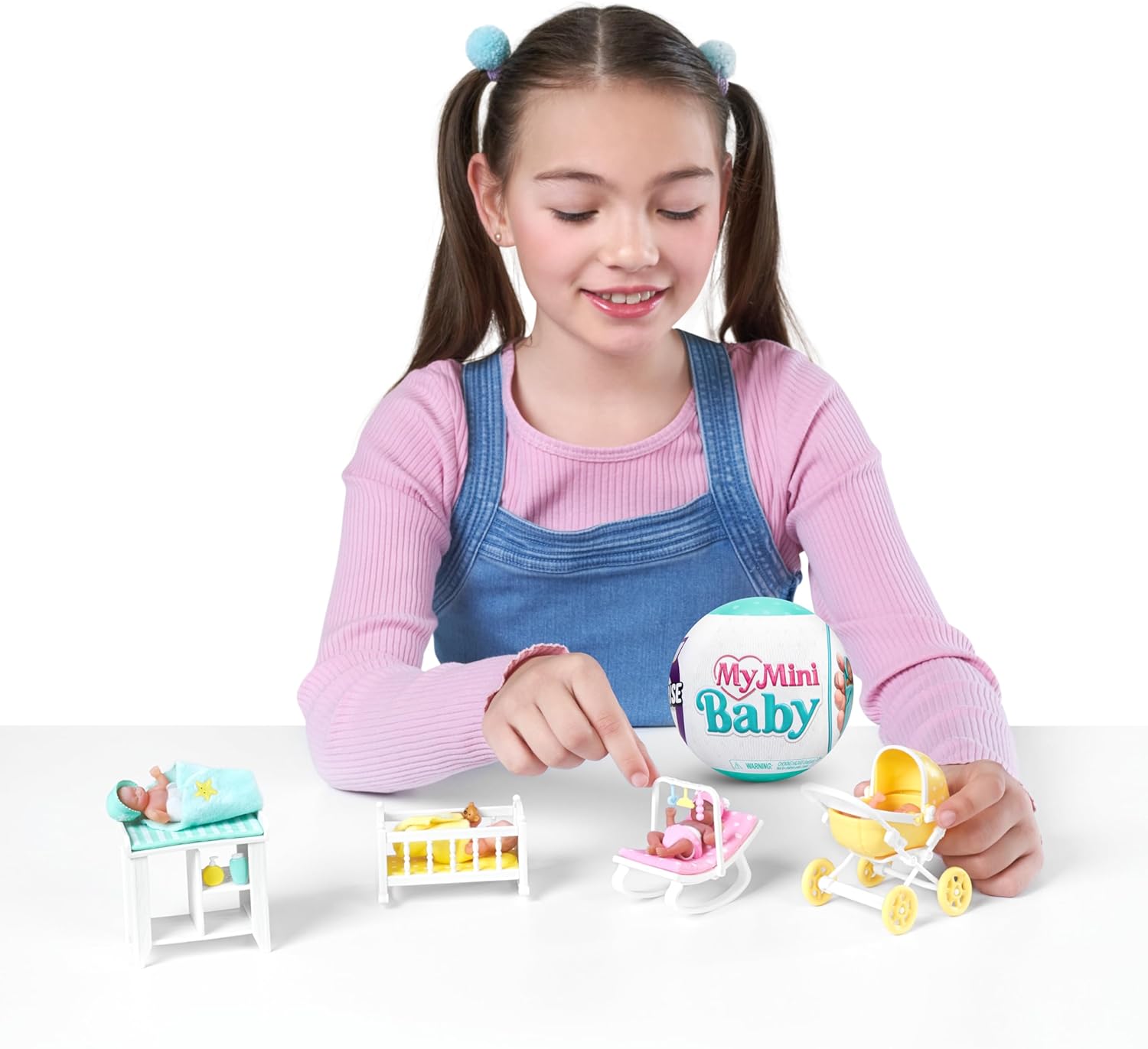 5 Surprise My Mini Baby Series 1, Single Capsule, By ZURU, Collectible Mystery Capsule, speelgoed voor meisjes, realistische miniatuurbaby, speelset en accessoires (enkele capsule