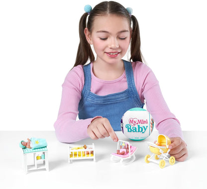 5 Surprise My Mini Baby Series 1, Single Capsule, By ZURU, Collectible Mystery Capsule, speelgoed voor meisjes, realistische miniatuurbaby, speelset en accessoires (enkele capsule