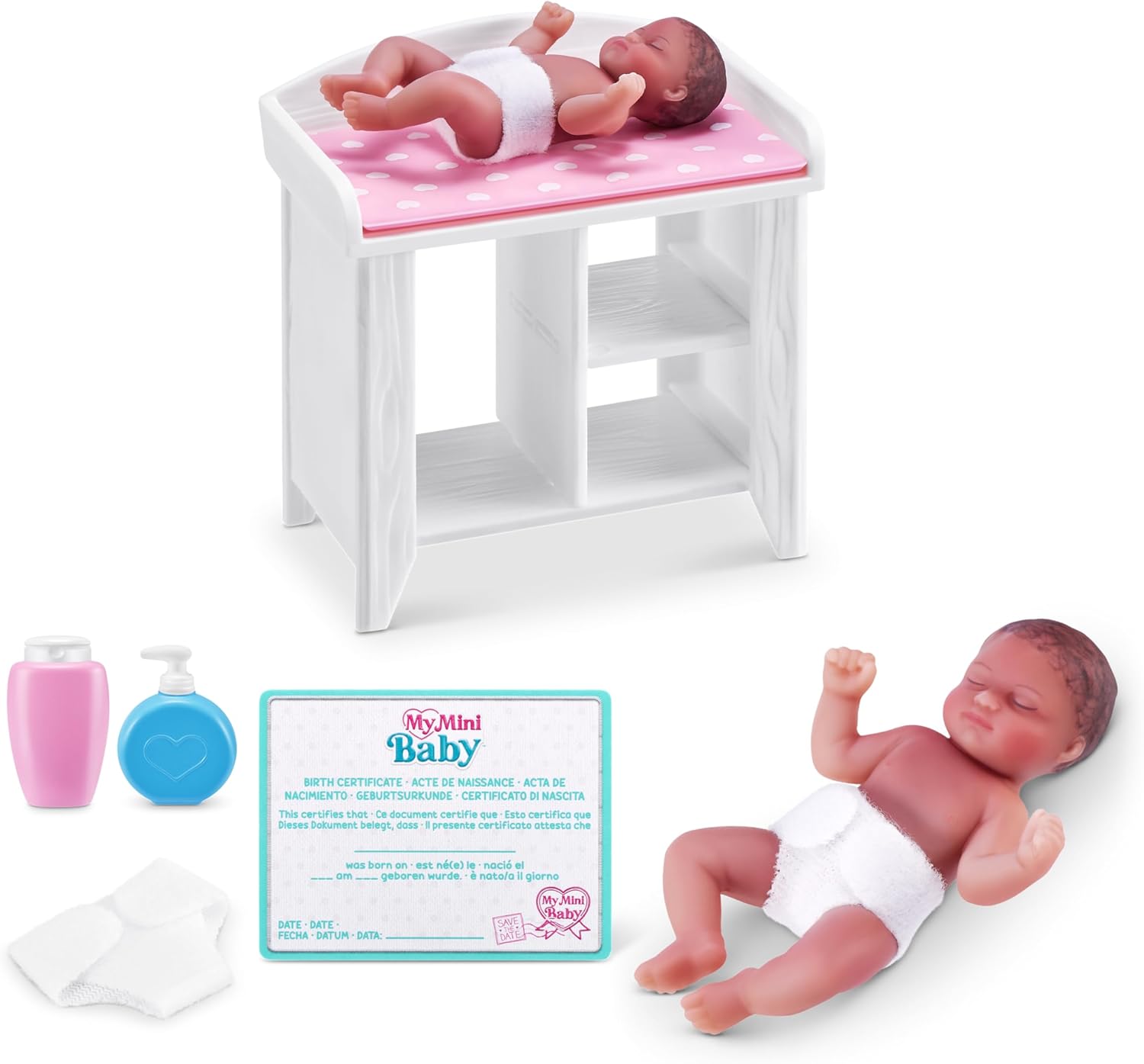 5 Surprise My Mini Baby Series 1, Single Capsule, By ZURU, Collectible Mystery Capsule, speelgoed voor meisjes, realistische miniatuurbaby, speelset en accessoires (enkele capsule