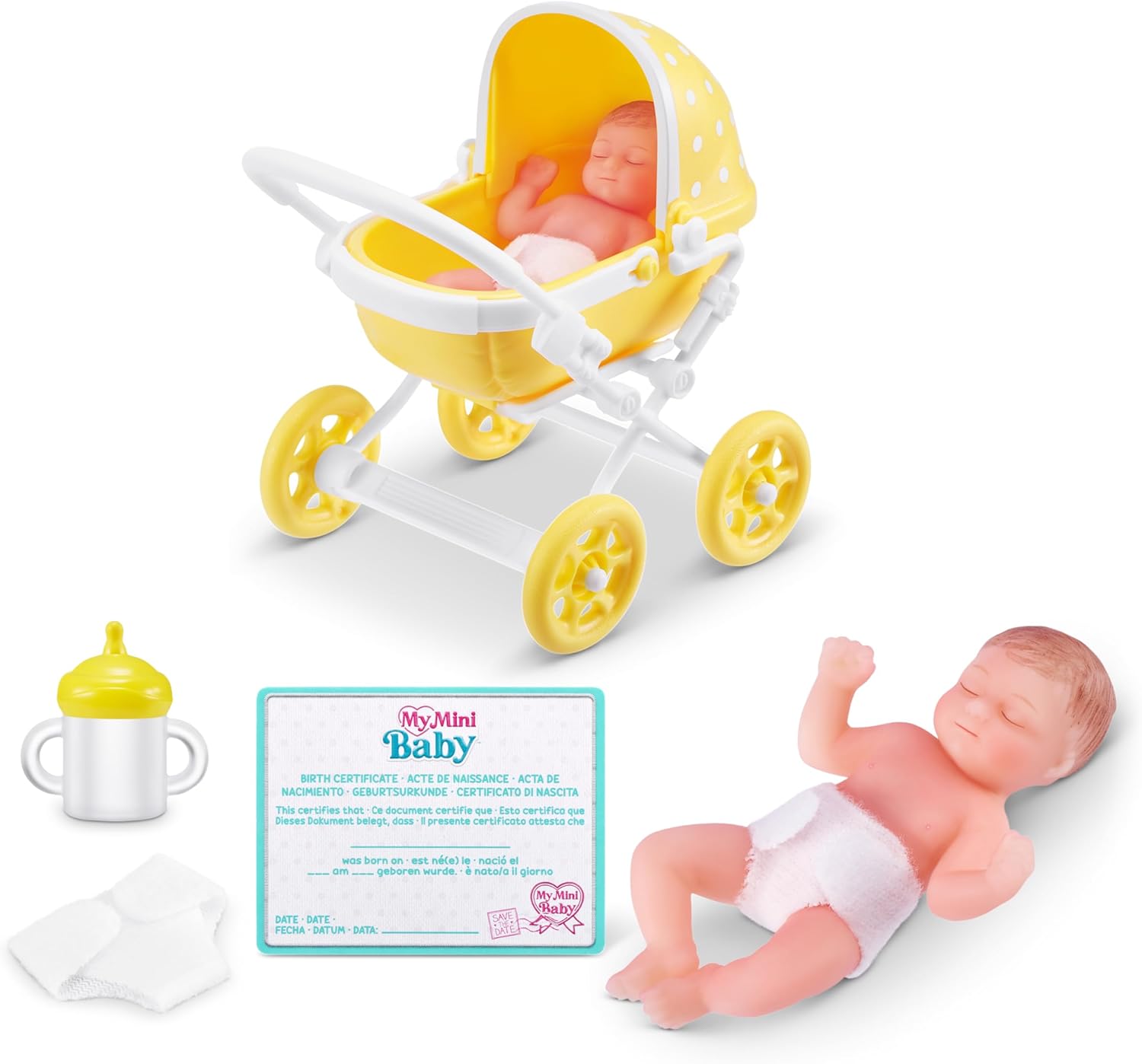 5 Surprise My Mini Baby Series 1, Single Capsule, By ZURU, Collectible Mystery Capsule, speelgoed voor meisjes, realistische miniatuurbaby, speelset en accessoires (enkele capsule