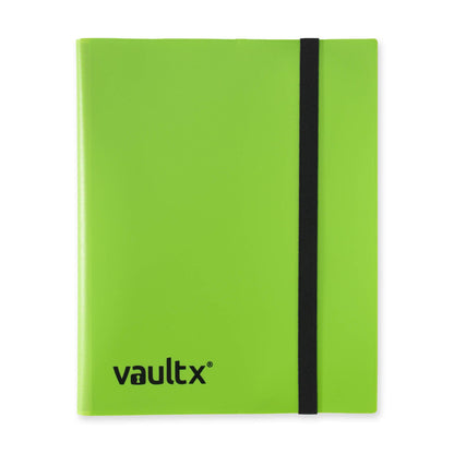 Vault X 9 Pocket Trading Card Strap Binder, 360 cards, Standard, 20 Side-Loading Pages, Folder for Collectible Card Games, Sports, TCG (Green