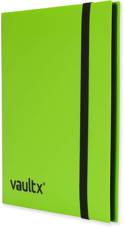 Vault X 9 Pocket Trading Card Strap Binder, 360 cards, Standard, 20 Side-Loading Pages, Folder for Collectible Card Games, Sports, TCG (Green