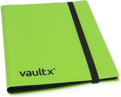 Vault X 9 Pocket Trading Card Strap Binder, 360 cards, Standard, 20 Side-Loading Pages, Folder for Collectible Card Games, Sports, TCG (Green