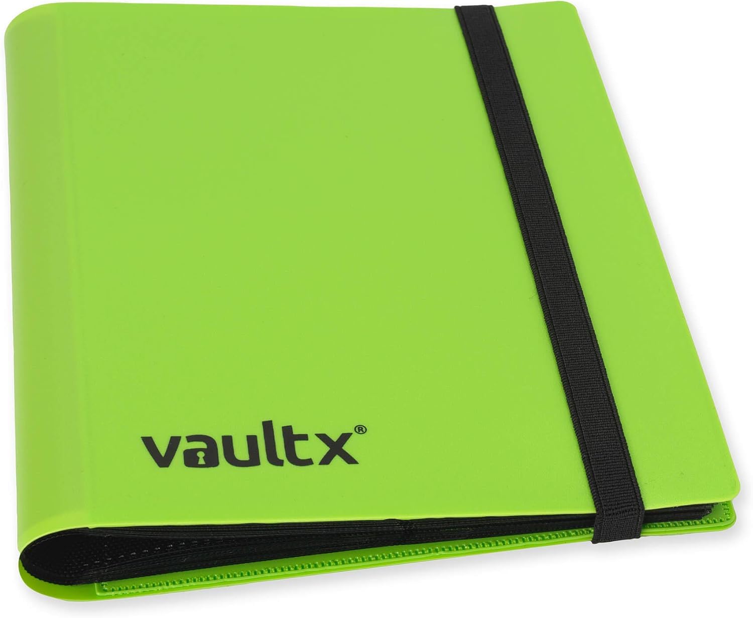 Vault X 4 Pocket Trading Card Strap Binder, 160 cards, Standard, 20 Side-Loading Pages, Folder for Collectible Card Games, Sports, TCG (Green