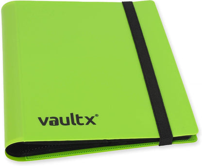 Vault X 4 Pocket Trading Card Strap Binder, 160 cards, Standard, 20 Side-Loading Pages, Folder for Collectible Card Games, Sports, TCG (Green