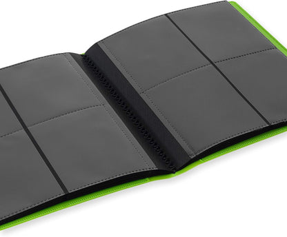 Vault X 4 Pocket Trading Card Strap Binder, 160 cards, Standard, 20 Side-Loading Pages, Folder for Collectible Card Games, Sports, TCG (Green