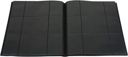 Vault X 12 Pocket Trading Card Strap Binder, 480 cards, Standard, 20 Side-Loading Pages, Folder for Collectible Card Games, Sports, TCG (Black