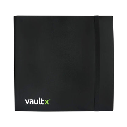 Vault X 12 Pocket Trading Card Strap Binder, 480 cards, Standard, 20 Side-Loading Pages, Folder for Collectible Card Games, Sports, TCG (Black