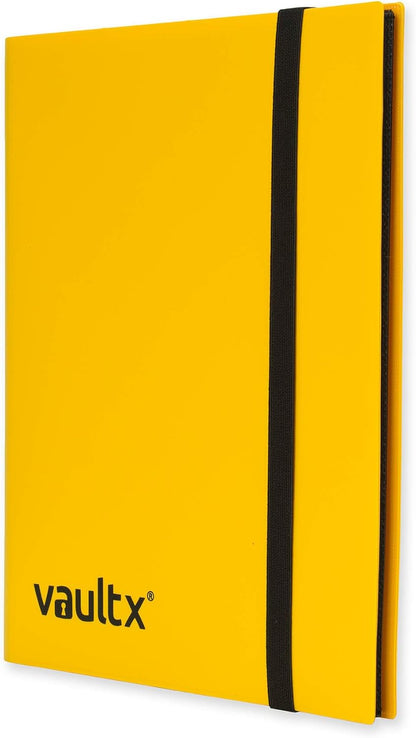 Vault X 9 Pocket Trading Card Strap Binder, 360 cards, Standard, 20 Side-Loading Pages, Folder for Collectible Card Games, Sports, TCG (Yellow