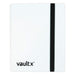 Vault X 4 Pocket Trading Card Strap Binder, 160 cards, Standard, 20 Side-Loading Pages, Folder for Collectible Card Games, Sports, TCG (White