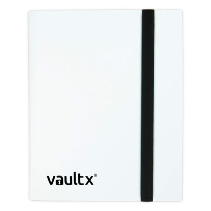 Vault X 4 Pocket Trading Card Strap Binder, 160 cards, Standard, 20 Side-Loading Pages, Folder for Collectible Card Games, Sports, TCG (White