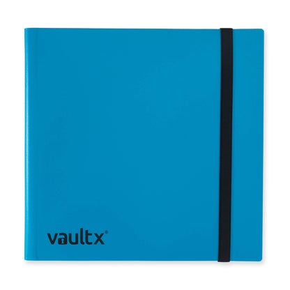 Vault X 12 Pocket Trading Card Strap Binder, 480 cards, Standard, 20 Side-Loading Pages, Folder for Collectible Card Games, Sports, TCG (Blue