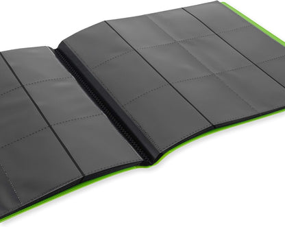 Vault X 12 Pocket Trading Card Strap Binder, 480 cards, Standard, 20 Side-Loading Pages, Folder for Collectible Card Games, Sports, TCG (Green