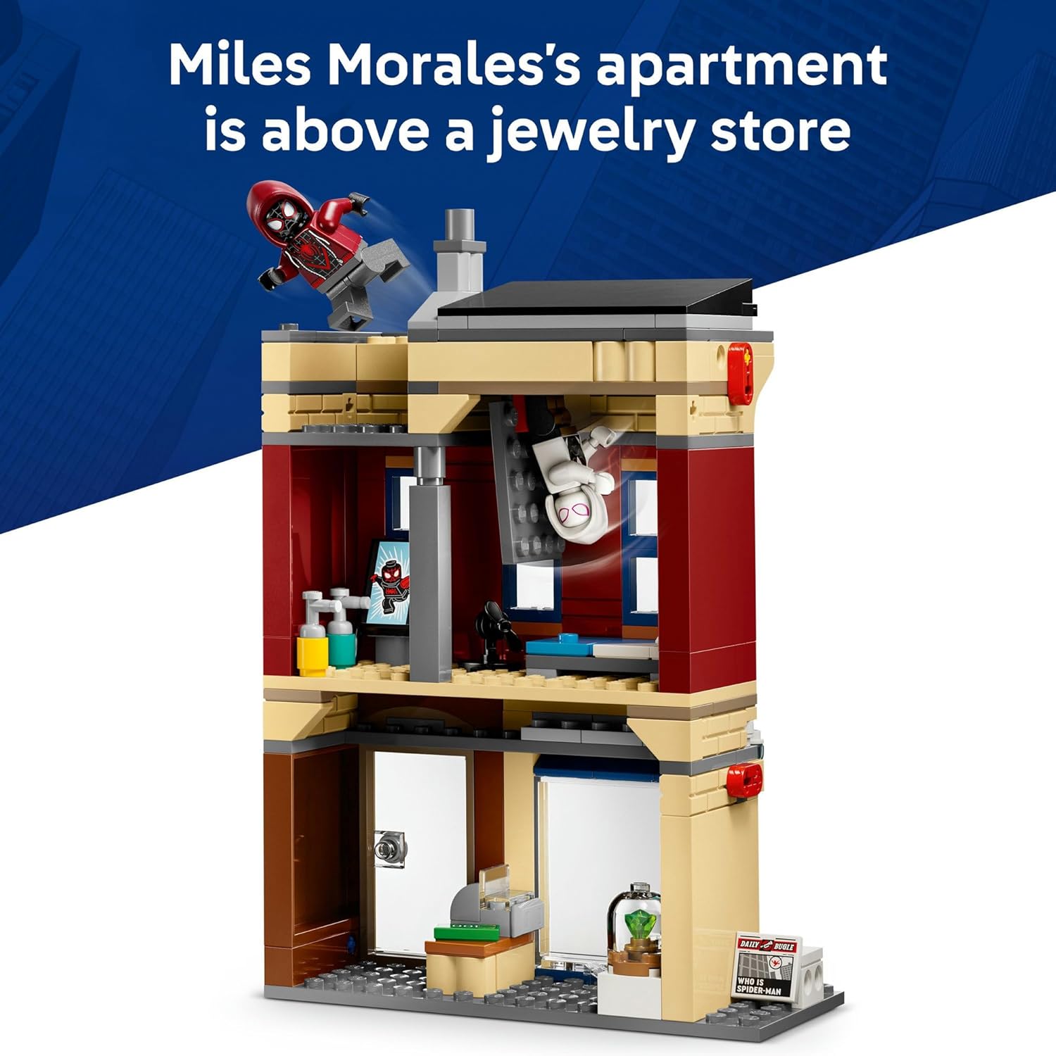LEGO ǀ Marvel Spider-Man vs. Oscorp - Interactive Toy with a Motorbike, 8 Minifigures incl. Miles Morales & Green Goblin - Collectible Super Hero Gift for 10+ Year Old Boys & Fans - 76324