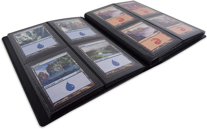 Vault X 4 Pocket Trading Card Strap Binder, 160 cards, Standard, 20 Side-Loading Pages, Folder for Collectible Card Games, Sports, TCG (Black
