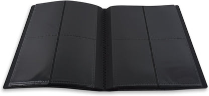 Vault X 4 Pocket Trading Card Strap Binder, 160 cards, Standard, 20 Side-Loading Pages, Folder for Collectible Card Games, Sports, TCG (Black