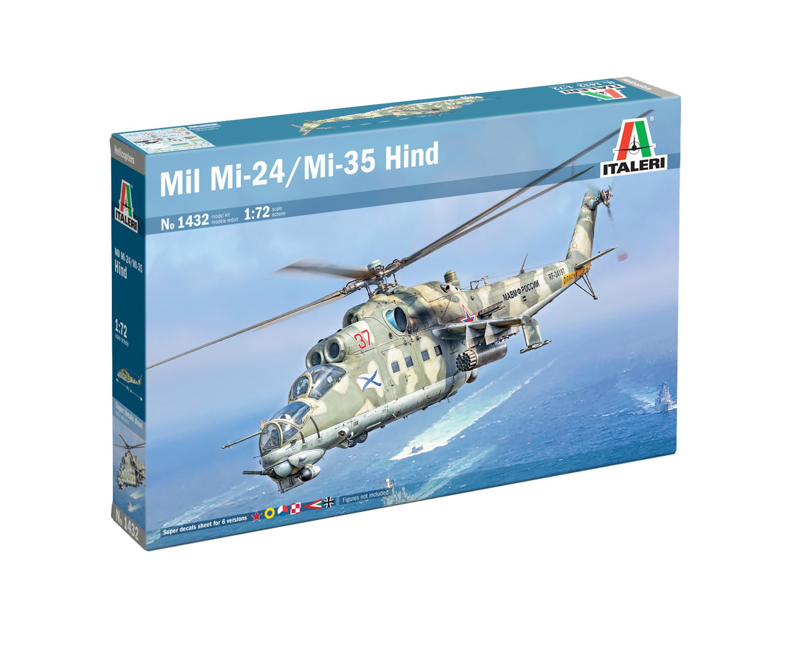 Italeri 1432 Mil Mi-24 / Mil Mi-35, Maßstab 1:72, Plastikmodellbausatz/Modellmontage
