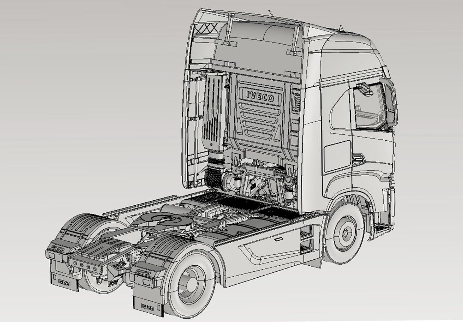 Italeri 3963 IVECO S-Way 1:24 Plastikmodellbausatz/Modellmontage