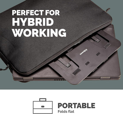 Fellowes Elevador para Portátil Alumia™ – Soporte Metálico Ergonómico y Ajustable en Altura e Inclinación – Plegable de Aluminio Reciclado – para Casa, Oficina o Trabajo Híbrido –