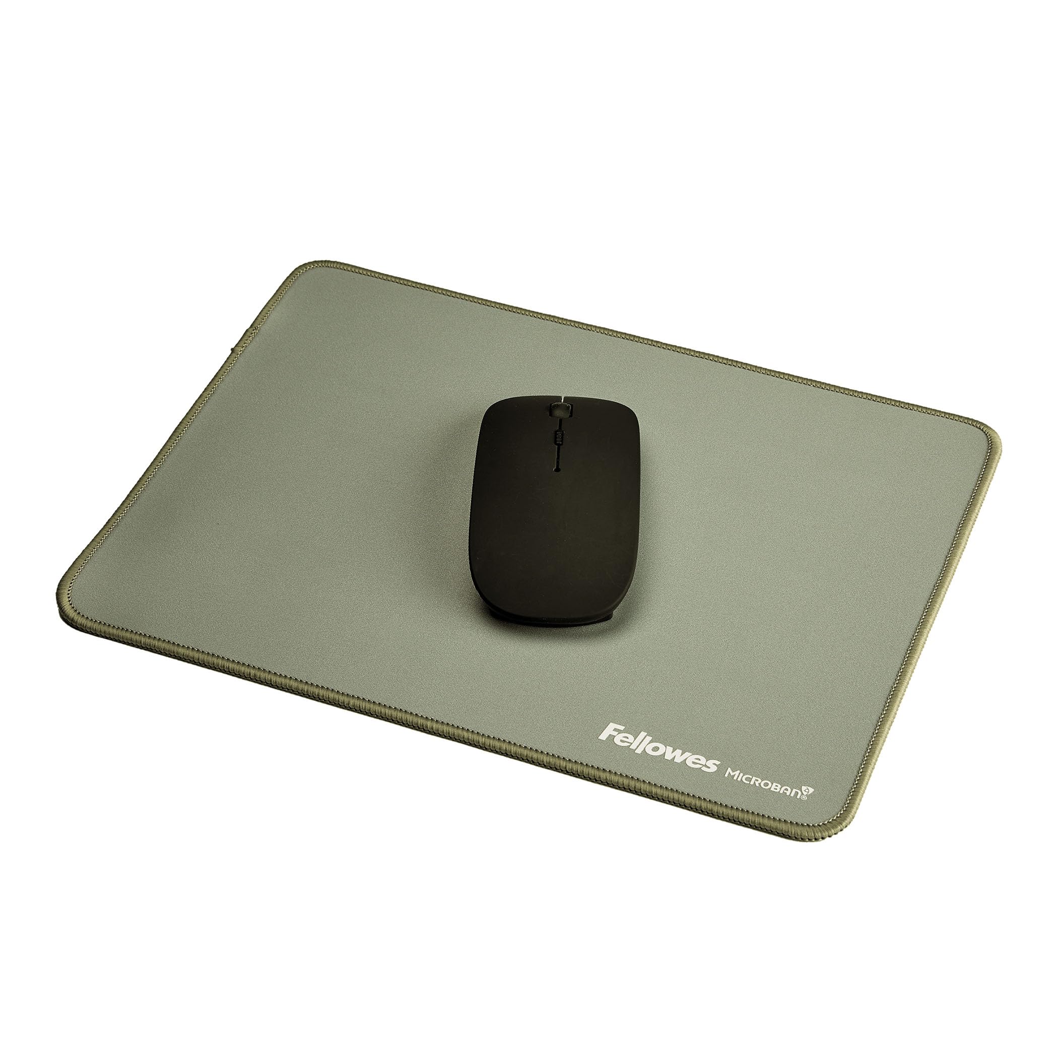 Fellowes Extra-Large Ergonomic Mousepad Sage – Non-Slip Rubber Base, Durable Stitched Edges, Microban Protection, Eco-Friendly, and Optimized for Optical & Laser Mice
