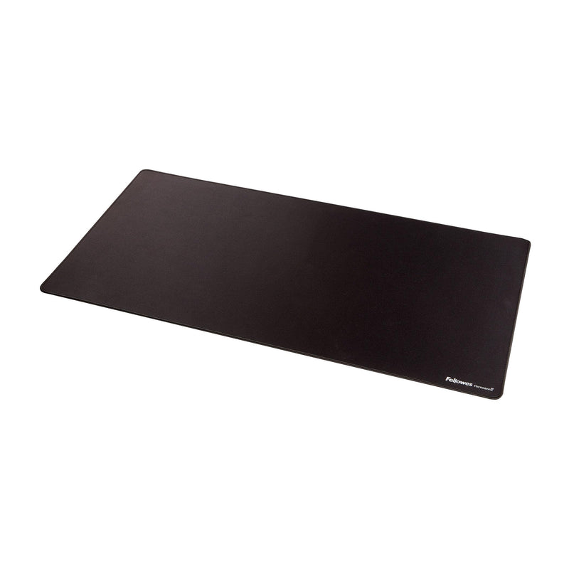 Fellowes Breyta Tapete de Escritorio Grande Negro, Base de Goma Antideslizante, Bordes Cosidos Resistentes, Protección Microban®, y Adecuado para Escribir, Teclear y Usar el Ratón