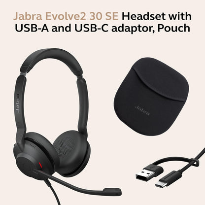Jabra Evolve2 30 SE - USB-A/USB-C - corded dual headset certified for UC platforms