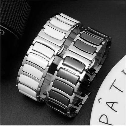 Ceramic Stainless Steel Band Compatible for Samsung Watch 8 40 44mm/8 Classic 46mm/Ultra 2 47mm