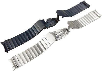 Crescent Moon Metal Stainless Steel Band Fit Samsung Galaxy Watch 6
