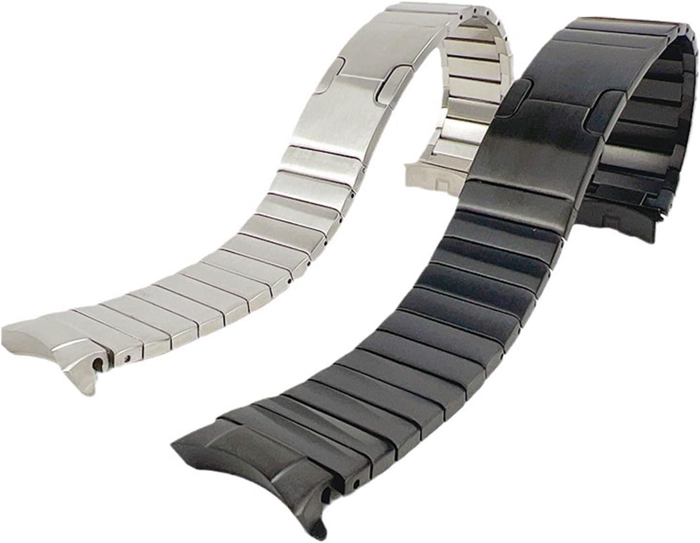 Crescent Moon Metal Stainless Steel Band Fit Samsung Galaxy Watch 6