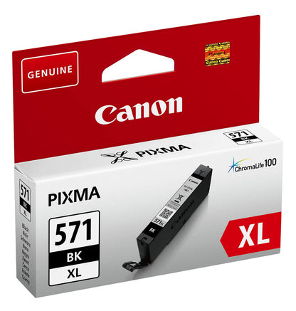 Canon Originaltinte CLI-571XL BK, Größe XL, Schwarz, Recyclebare Verpackung