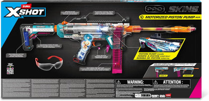 XSHOT Pro Motorized Piston Pump AEB with 40 Air Pocket Technology Half Darts by ZURU, Motorized Dart Blaster Outdoor Toy, Teens and Adults Aged 14+