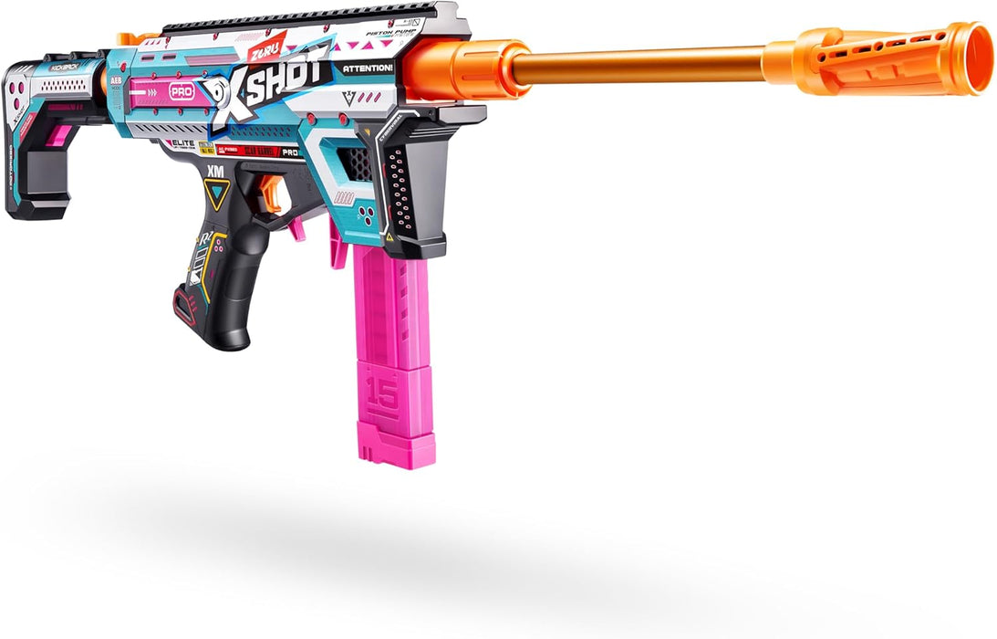 XSHOT Pro Motorized Piston Pump AEB with 40 Air Pocket Technology Half Darts by ZURU, Motorized Dart Blaster Outdoor Toy, Teens and Adults Aged 14+