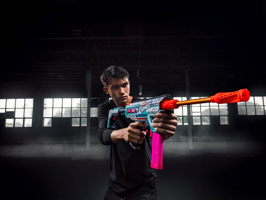 XSHOT Pro Motorized Piston Pump AEB with 40 Air Pocket Technology Half Darts by ZURU, Motorized Dart Blaster Outdoor Toy, Teens and Adults Aged 14+